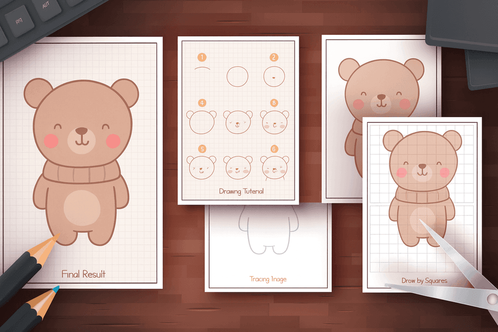 Jak narysować misia – pięć sposobów na narysowanie misia Jak narysować misia – pięć sposobów na narysowanie misia